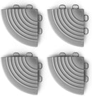 VViViD Elite Garage Modular Floor Tiles Corner Kit - Grey (4 Pack)-1