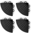VViViD Elite Garage Modular Floor Tiles Corner Kit - Black (4 Pack)-1