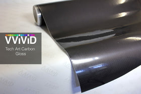 XPO Black High Gloss Carbon Fiber Tek R 3D Cast Vinyl DIY Wrap ( 1ft x 5ft )
