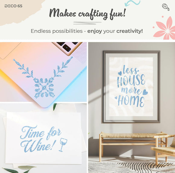 Deco65 Blue Glitter Craft Vinyl