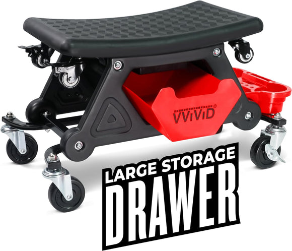 Mechanic Bench 300lbs Capacity Garage Stool with Detachable Creeper (MCF)