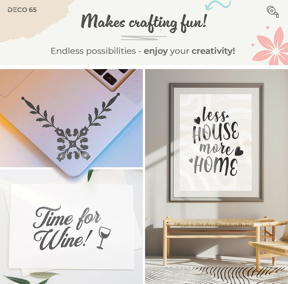 Deco65 Black Glitter Craft Vinyl