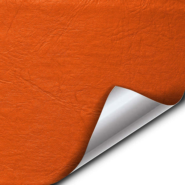 VViViD Orange Weatherproof Faux Leather Finish Marine Vinyl Fabric - 50ft x 54 Inch