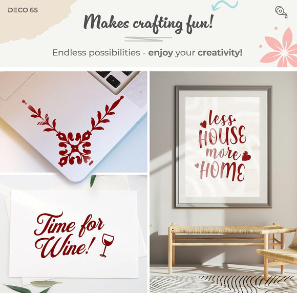 DECO65 Gloss Burgundy Permanent Craft Film