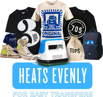 Compact Heat Press Machine for HTV Projects, DIY T-Shirts, Clothes, Portable, Lightweight (MCF) - 0