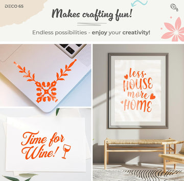 DECO65 Gloss Orange Permanent Craft Film - 0