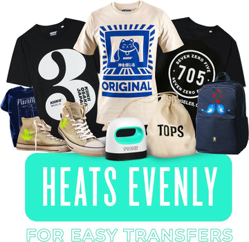 Ultra Compact Mini Heat Press Machine (4.17” x 2.44”) for HTV, T-Shirts, Clothes, Portable, Lightweight (MCF) - 0