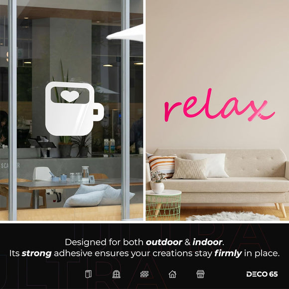 DECO65 Ultra Metallic Silver Gloss Premium Craft Film