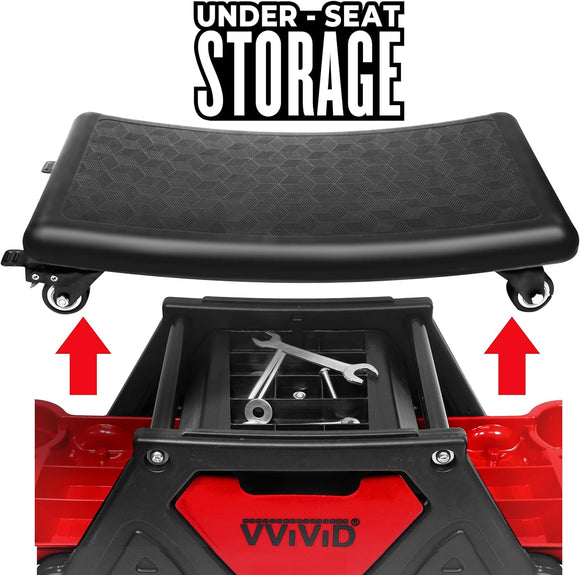 Mechanic Bench 300lbs Capacity Garage Stool with Detachable Creeper (MCF)