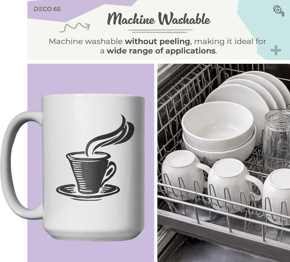 Deco65 Black Glitter Craft Vinyl