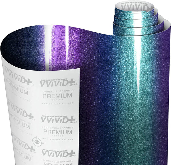 VViViD+ Gloss Metallic Chameleon Blue to Purple Color-Shift (2ft x 5ft) with Air Release