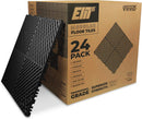 VViViD Elite Garage Modular Floor Tiles - Black (24 Pack)-1