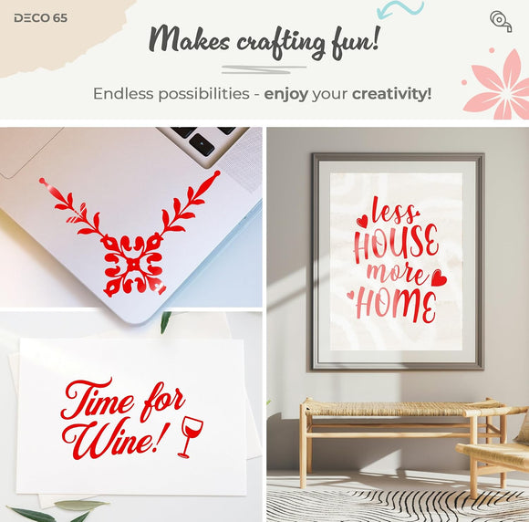 DECO65 Gloss Red Permanent Craft Film
