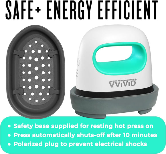 Ultra Compact Mini Heat Press Machine (4.17” x 2.44”) for HTV, T-Shirts, Clothes, Portable, Lightweight (MCF)