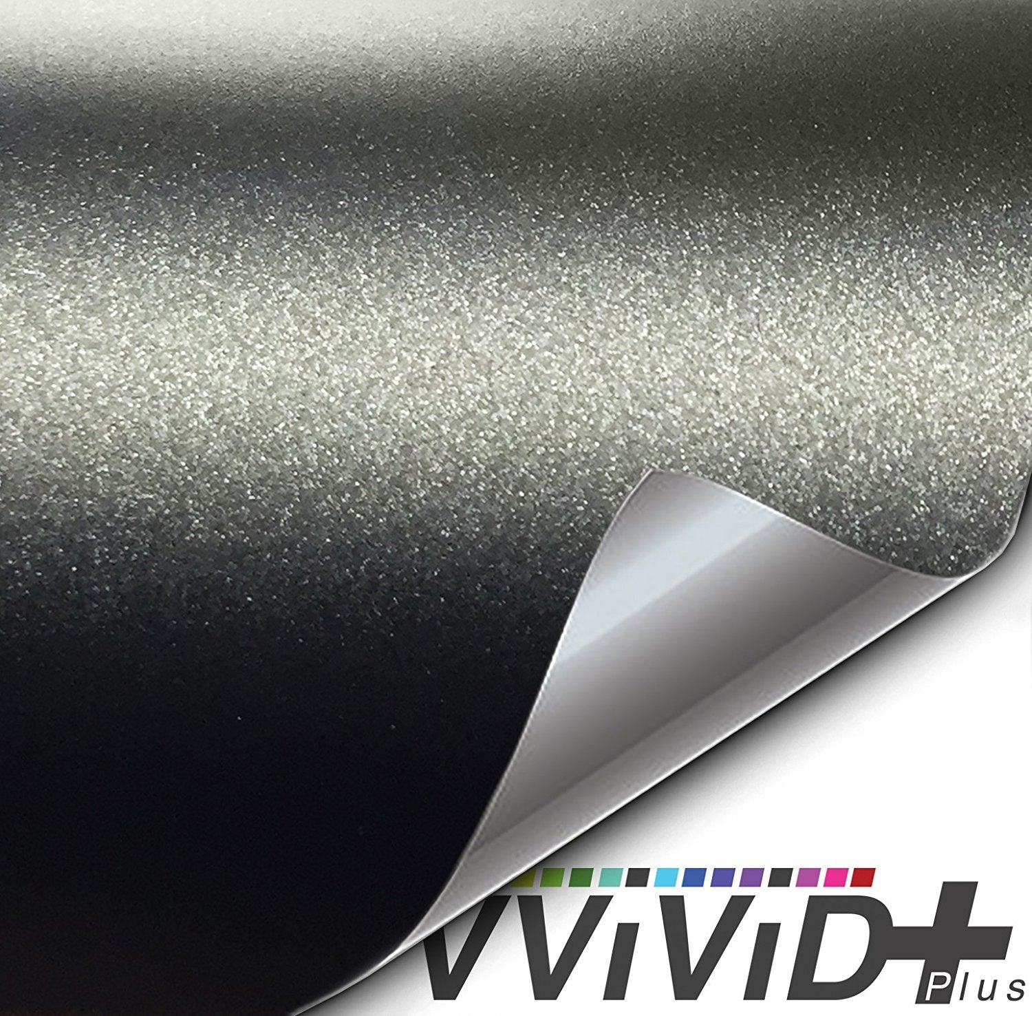  VViViD+ Matte Metallic Black Vinyl Wrap (50ft x 5ft