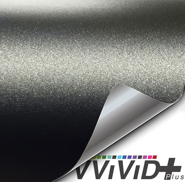 VViViD+ Matte Metallic Black Vinyl Wrap (50ft x 5ft)