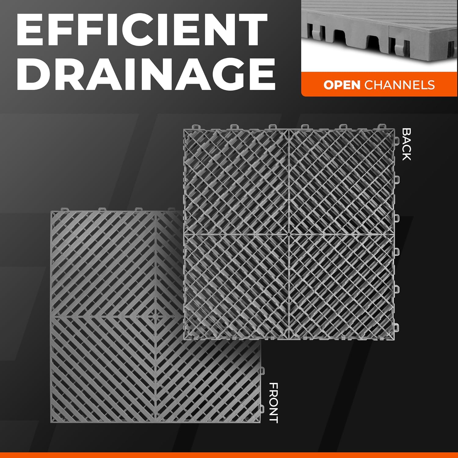 thumbnail image 2 of Modular Floor Border VViViD Elite Tiles Transition Black Edge Kit (8 Pack) - Professional With Interlocking System Garage Floor Border 2 of 13