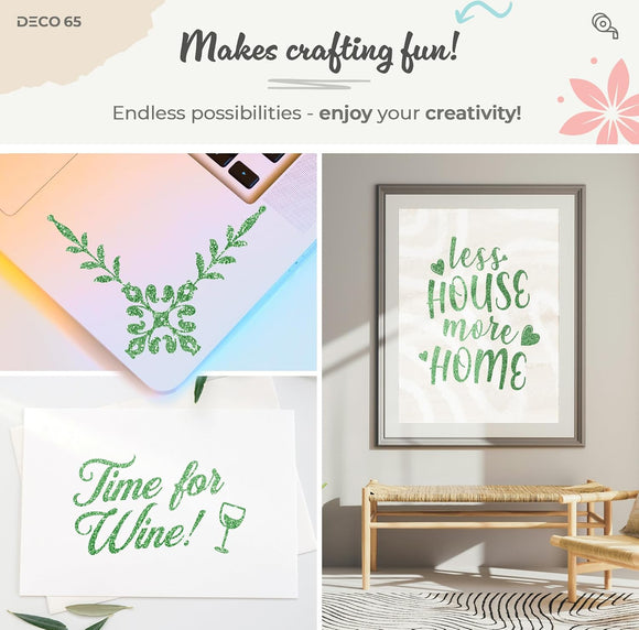 Deco65 Green Glitter Craft Vinyl