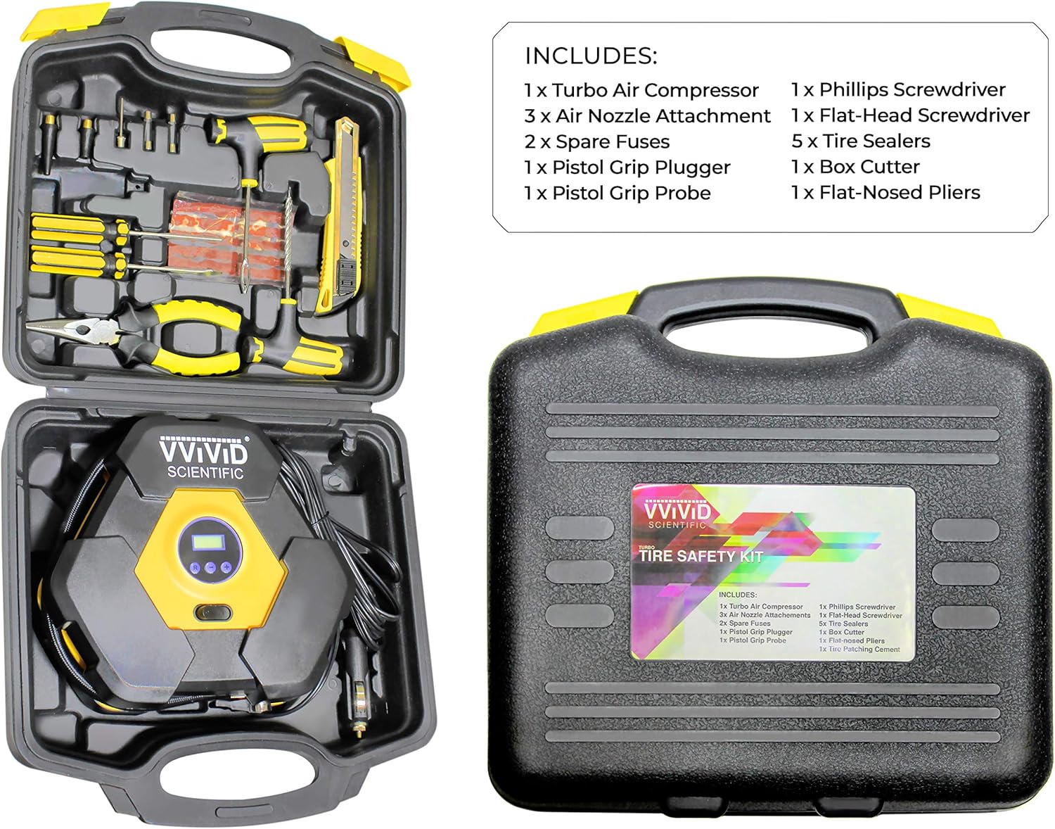 VViViD Deluxe Turbo Tire Compressor Safety Kit - W.D - 0