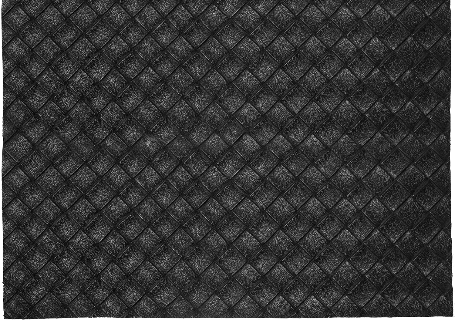 VViViD Artificial Marine Black Leather Embossed Lattice Weave Vinyl (10ft x 54") - W.D