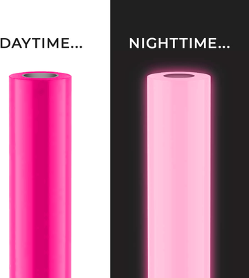 DECO65 Glow in the Dark Hot Pink Craft Film - 0