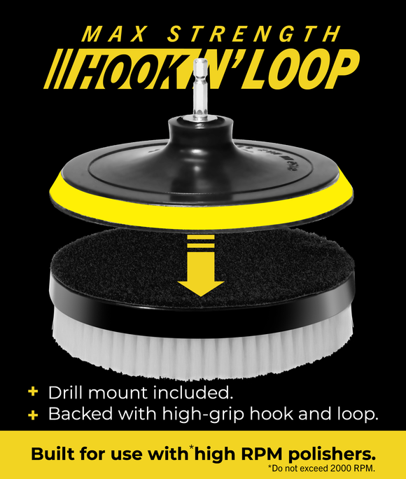 VViViD Drill Back Plate + Power Brush Attachment 6" (MCF)