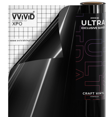 DECO65 Ultra Black Gloss Premium Craft Film