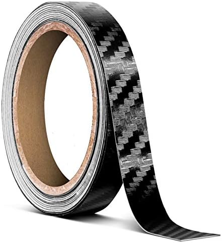 Black Dry Carbon Fiber Tape for Chrome Deletes 1/2 Inch Thick