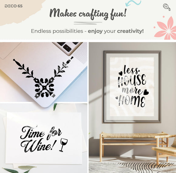 DECO65 Chrome Black Permanent Craft Film