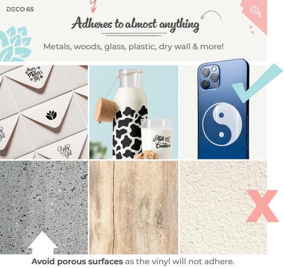 DECO65 Chrome Black Permanent Craft Film