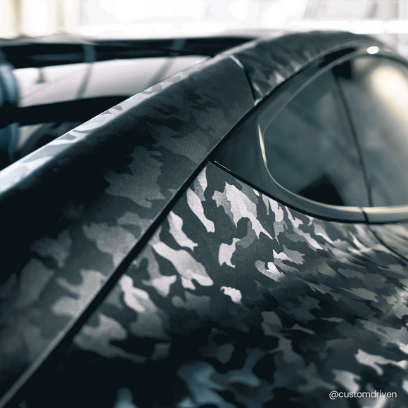 VViViD+ Patternless Ghost Metal Dark Grey Stealth Camo