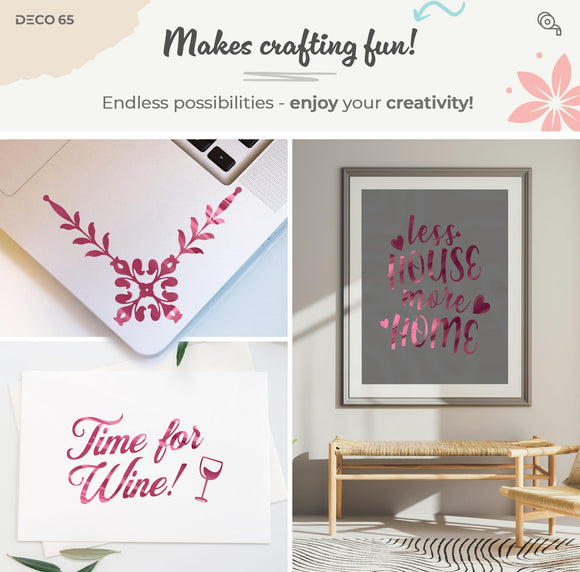 DECO65 Chrome Pink Permanent Craft Film