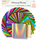 DECO65 Chrome Rainbow Lazer Holographic Permanent Craft Film-5