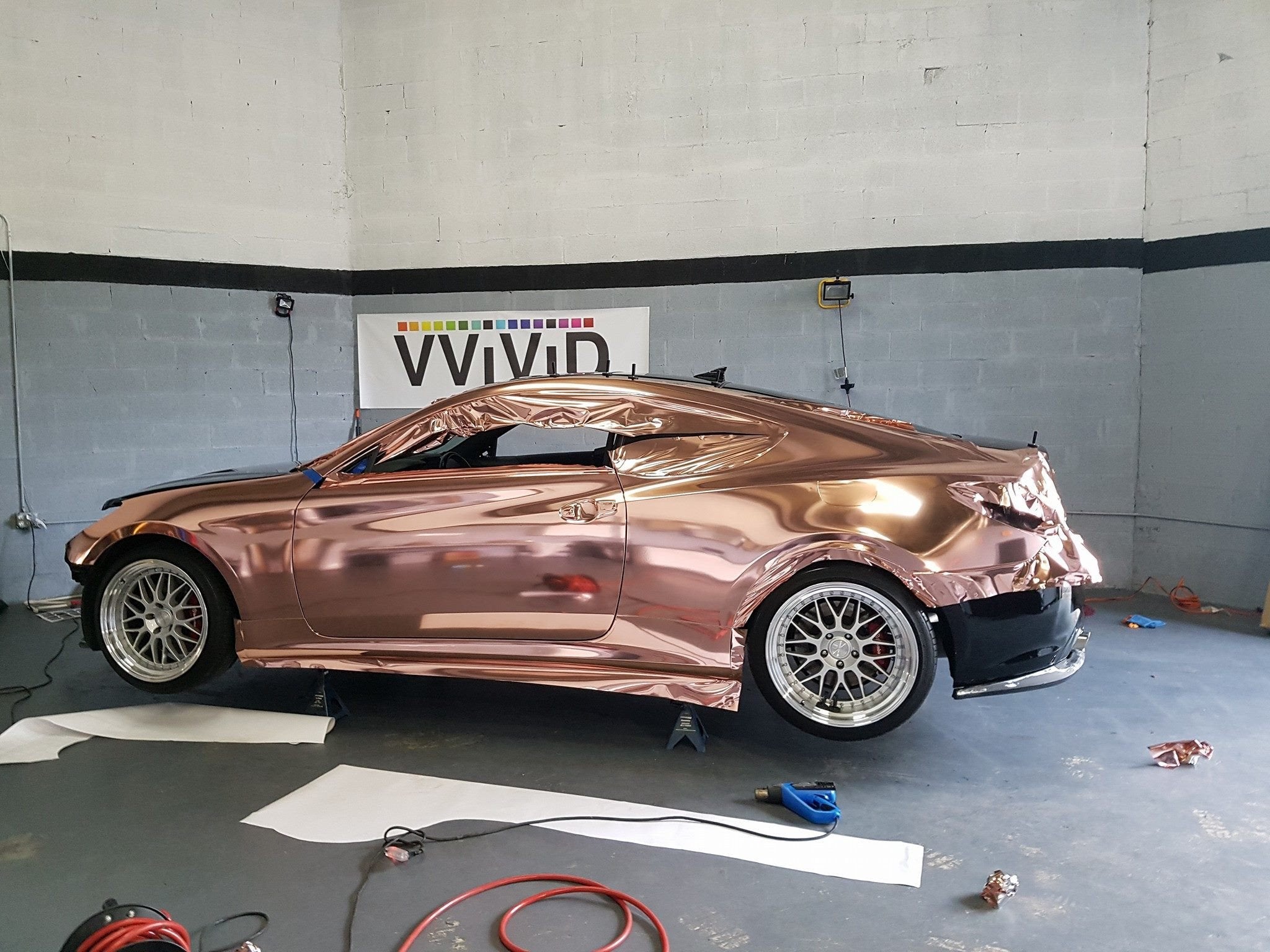 Rose gold deals wrap car