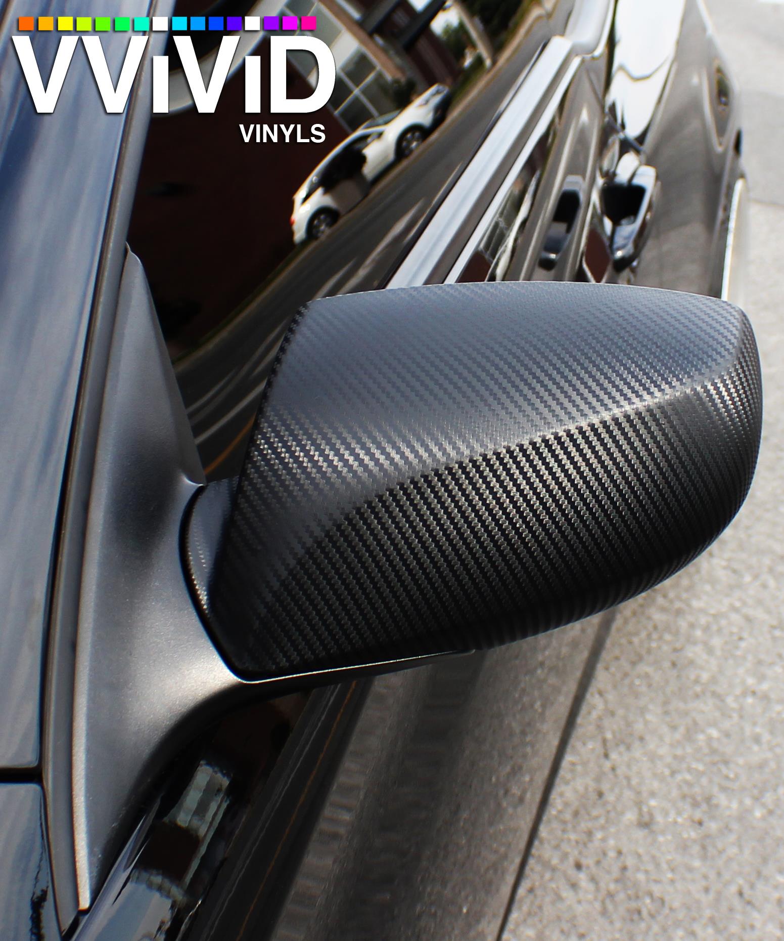 VViViD Dry Carbon Fibre Detailing Vinyl Wrap Tape 2 Inch x 20ft Roll DIY  (Black)