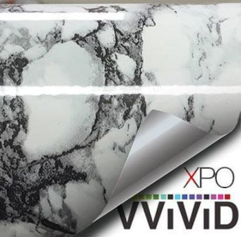 White Black-Veined Marble Vinyl - The VViViD Vinyl Wrap Shop