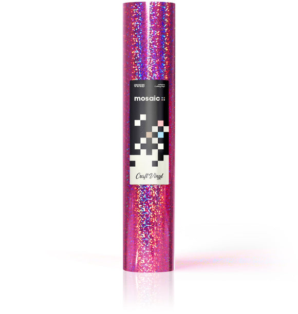 MOSAIC+ Rose Pink Holographic Glitter — Craft Vinyl (1ft x 5ft) [MCF] - The VViViD Vinyl Wrap Shop