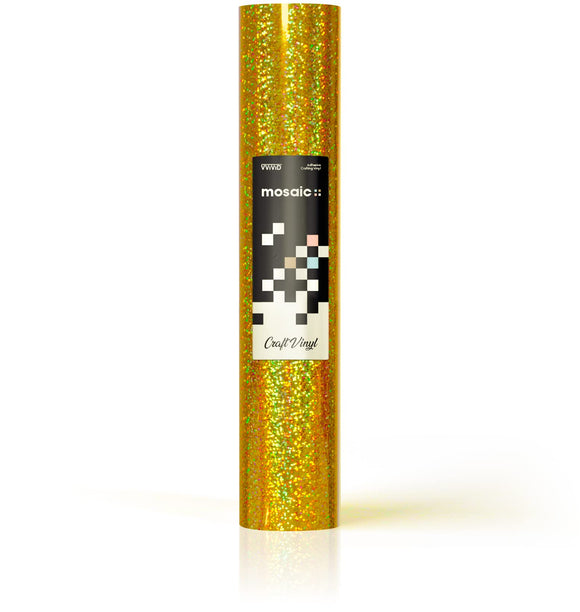 MOSAIC+ Gold Holographic Glitter — Craft Vinyl (1ft x 5ft) [MCF] - The VViViD Vinyl Wrap Shop