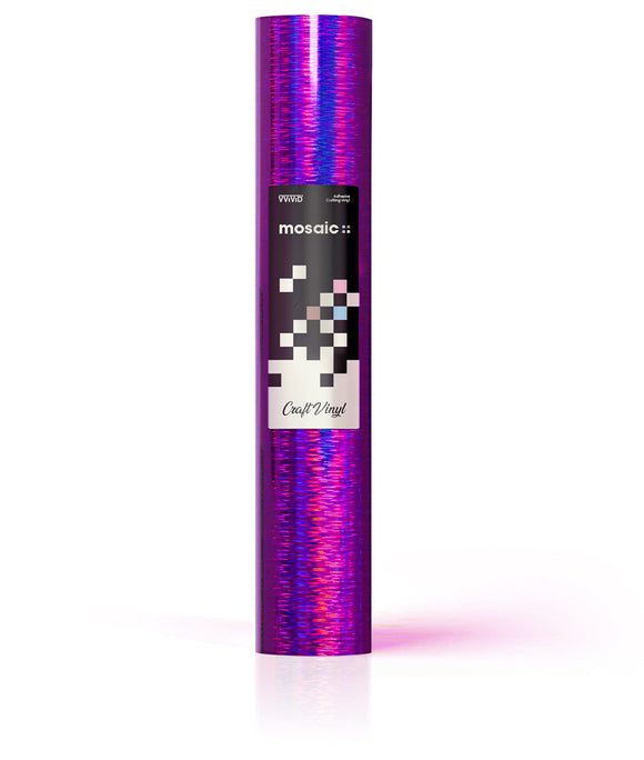 MOSAIC+ Purple Holographic Brushed — Craft Vinyl (1ft x 5ft) [MCF] - The VViViD Vinyl Wrap Shop
