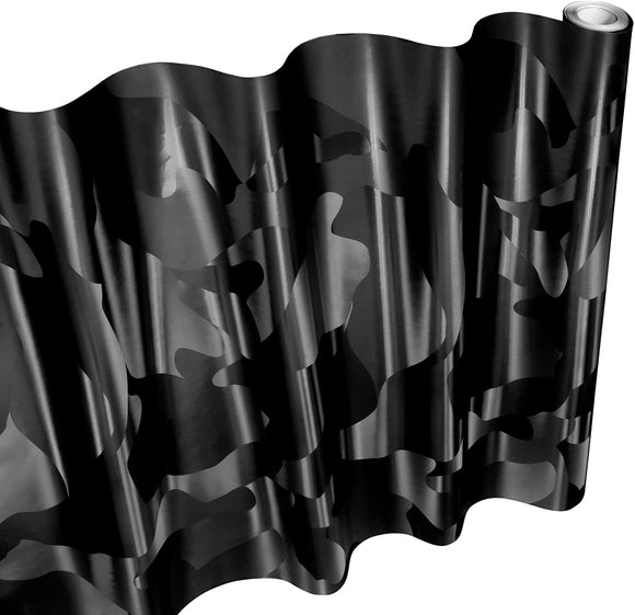 VVIVID+ Black Stealth Camouflage Large Pattern - The VViViD Vinyl Wrap Shop