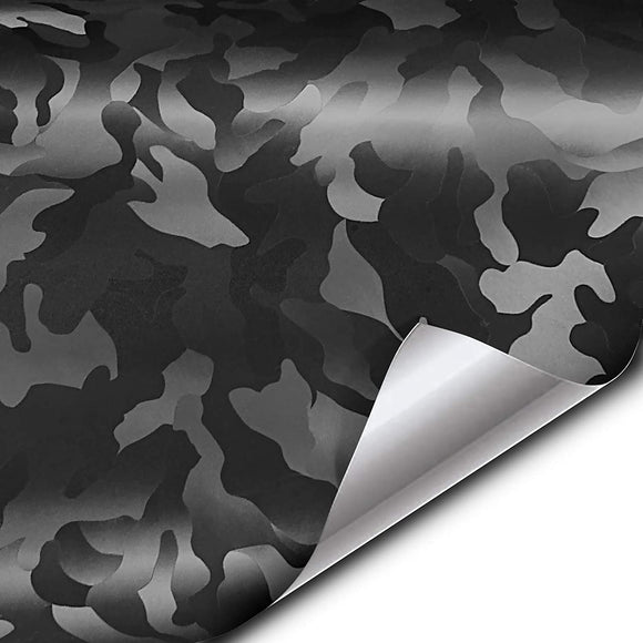 VVIVID+ Black Stealth Camouflage Medium Pattern - The VViViD Vinyl Wrap Shop