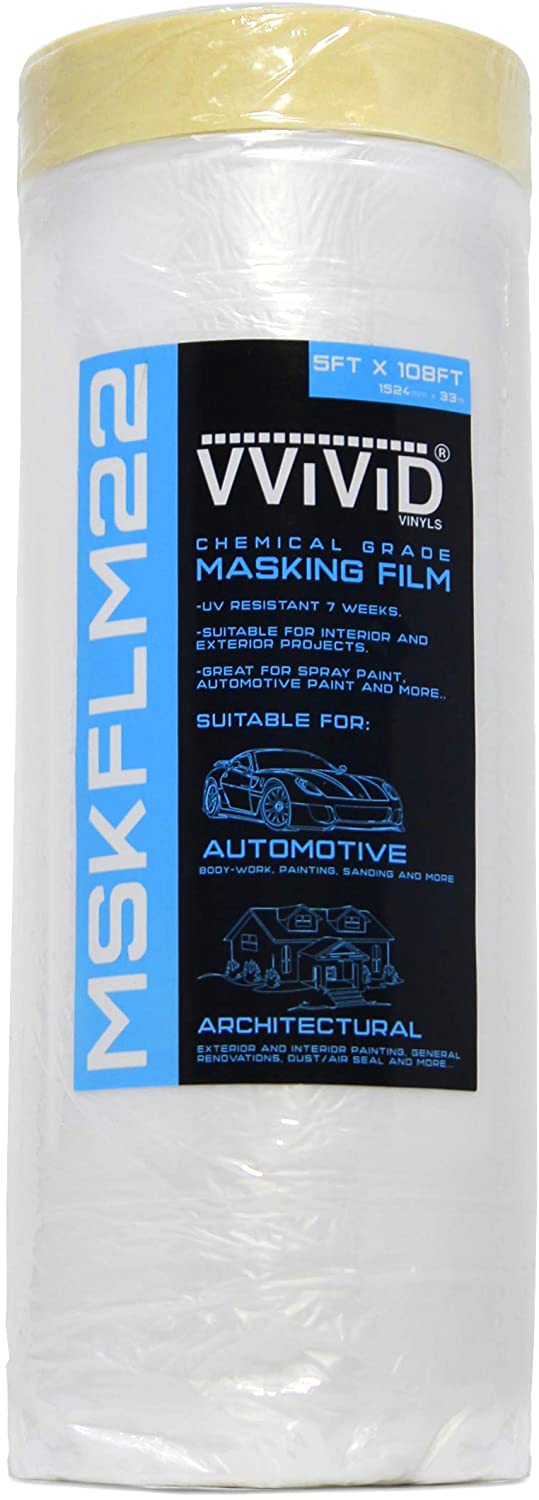 VViViD Chemical Adhesive Drape Masking Film 60" x 108ft (MCF) - The VViViD Vinyl Wrap Shop