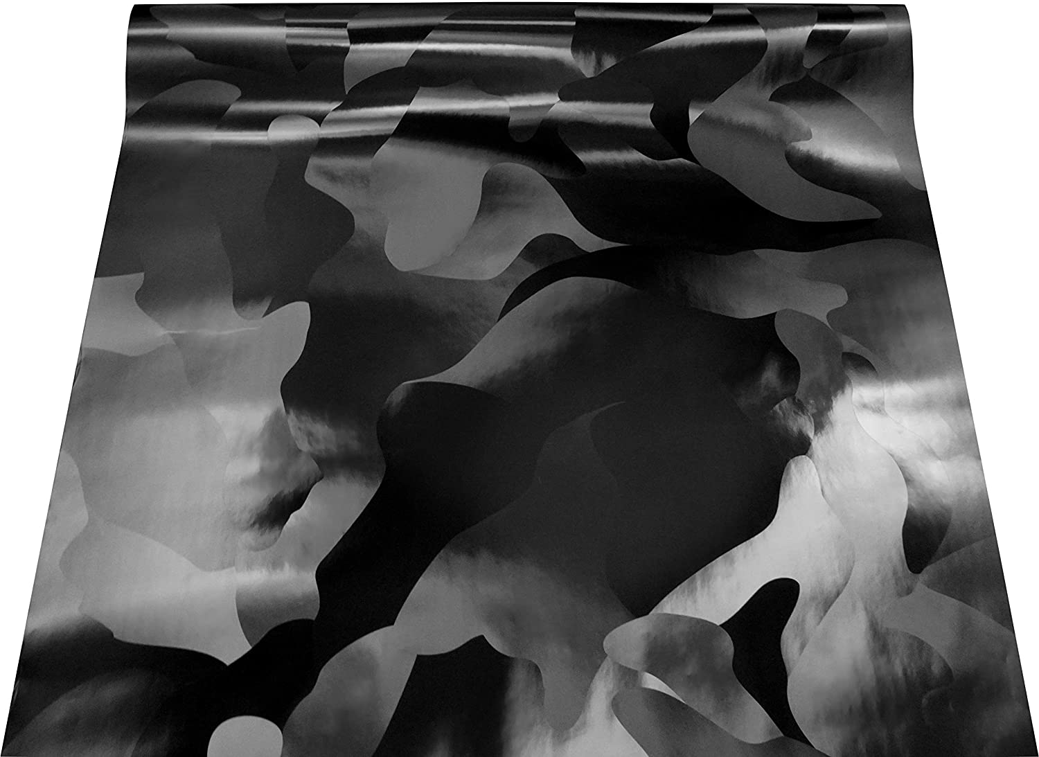 Snow Camo Vinyl Black Gray Blue Camouflage Pattern Wrap Air