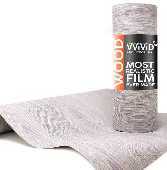 VViViD Vintage Light Grey Wood Architectural Film - The VViViD Vinyl Wrap Shop