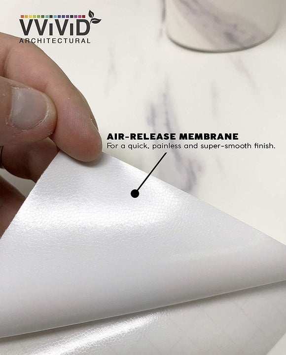 VViViD Slanted Carrara White Marble Matte Architectural Film - The VViViD Vinyl Wrap Shop