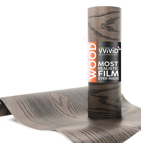 VViViD Chocolate Brown Ash Wood Architectural Film - The VViViD Vinyl Wrap Shop