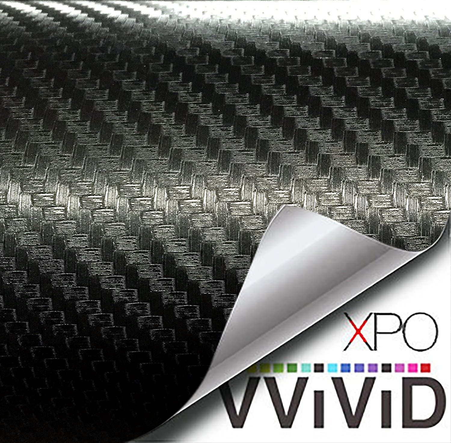 VViViD Gloss Black Vinyl Wrap Adhesive Film Air Release Decal Sheet (1ft x  5ft)