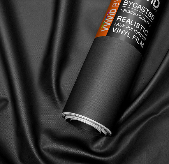 Bycast65 Black Mesh Pattern Faux Leather Marine Vinyl Fabric - The VViViD Vinyl Wrap Shop