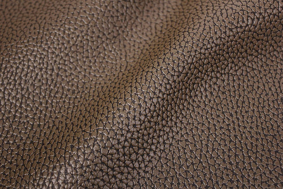 Bycast65 Brown Correct-Grain Pattern Faux Leather Marine Vinyl Fabric - The VViViD Vinyl Wrap Shop