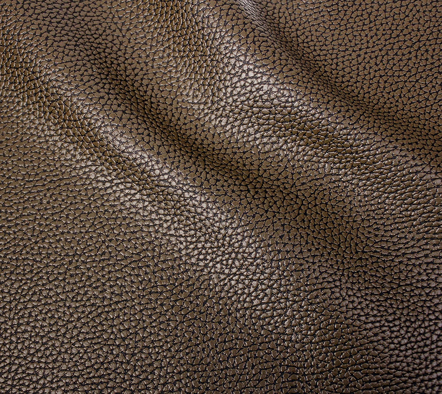 Bycast65 Brown Correct-Grain Pattern Faux Leather Marine Vinyl